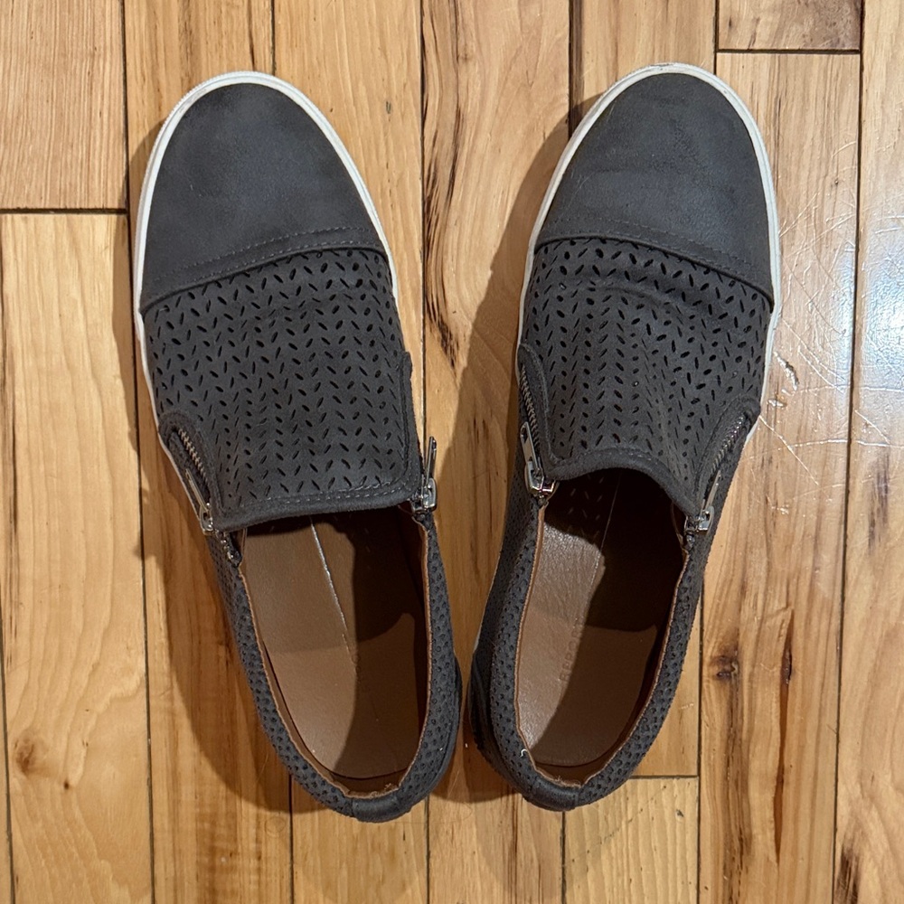 Report Black Perforated Slip-On Sneakers